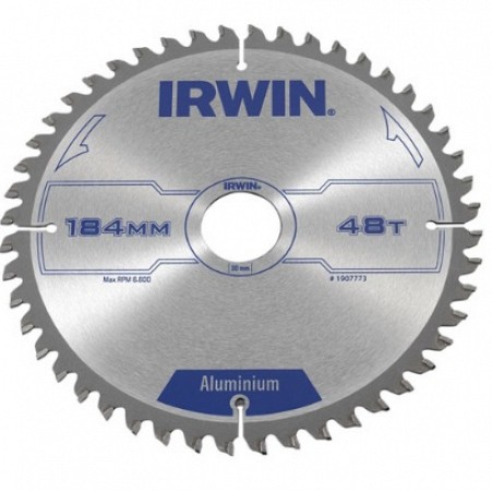 IRWIN 1907773 PROFESSIONAL ALUMINIUM CIRCULAR SAW BLADE; 184X48TX30MM